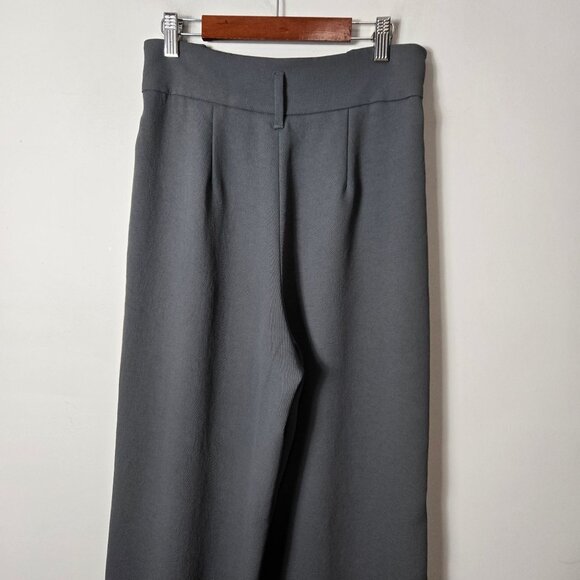 Aritzia Wilfred Size 2 Wide Leg Elastic Waist Pull-On Ankle Pants Green High-Wa - Picture 4 of 10